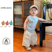 T恤防蚊裤 小宝宝无袖 套装 26新款 婴儿衣服夏季 儿童棉质休闲裤 薄款