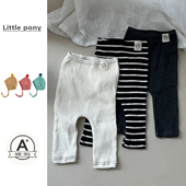 子2026秋季 儿童百搭时尚 新款 婴儿裤 男女宝宝韩版 条纹大PP裤 打底裤