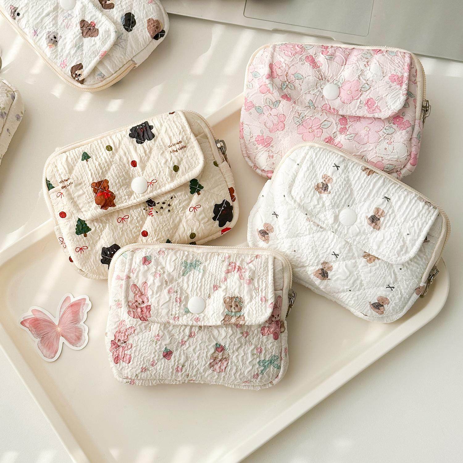 2025新款多功能零钱包证件收纳包女棉布多口袋钥匙包手拿小硬币包,箱包皮具/热销女包/男包,钱包,淘宝优惠券,粉丝福利购,淘宝优惠卷