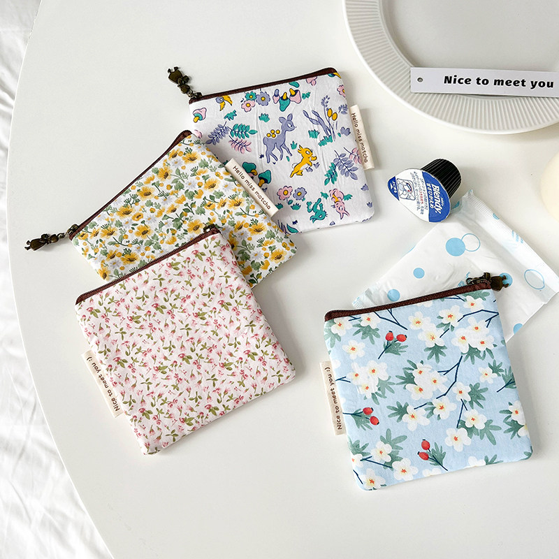 加厚卫生巾收纳包女棉布小包方形卫生棉包随身杂物包零钱包收纳包,收纳整理,卫生巾收纳包,淘宝优惠券,粉丝福利购,淘宝优惠卷