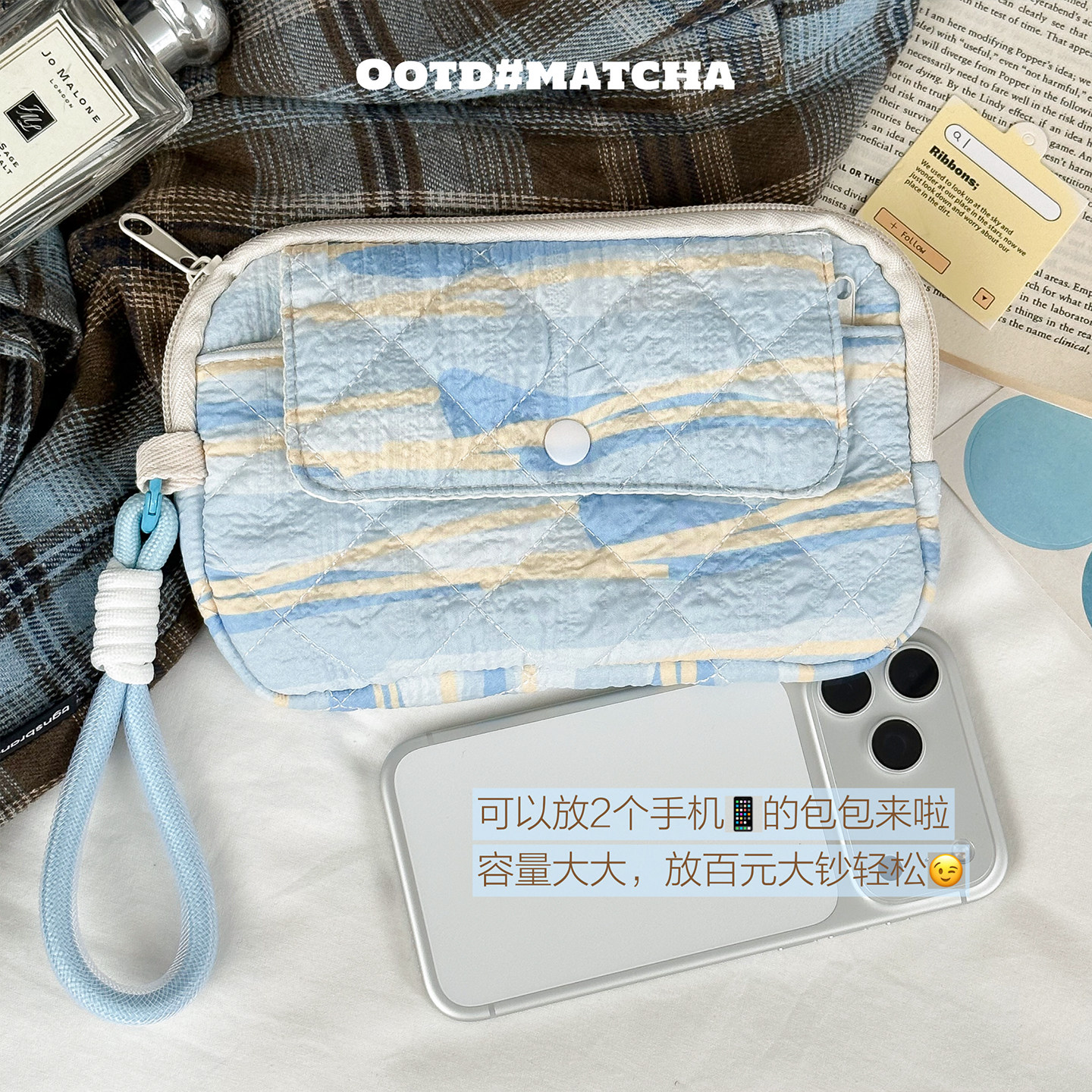 冬季新品 加厚拉链手机包大容量长款钱包ins小清新韩风手拿零钱包