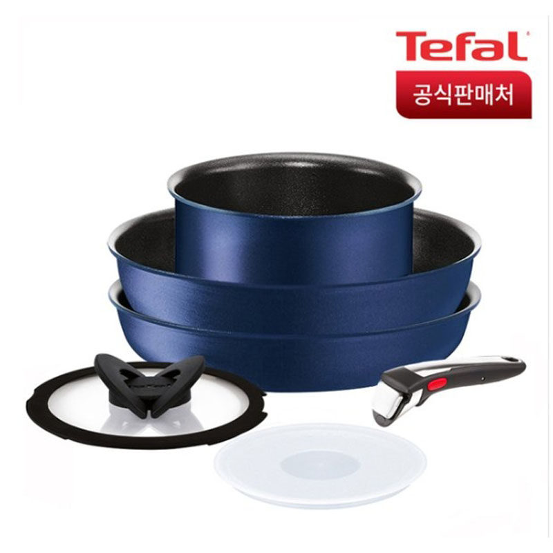 韩国原装进口正品法国产tefal特福不粘平底煎炒菜锅移动手柄镀钛