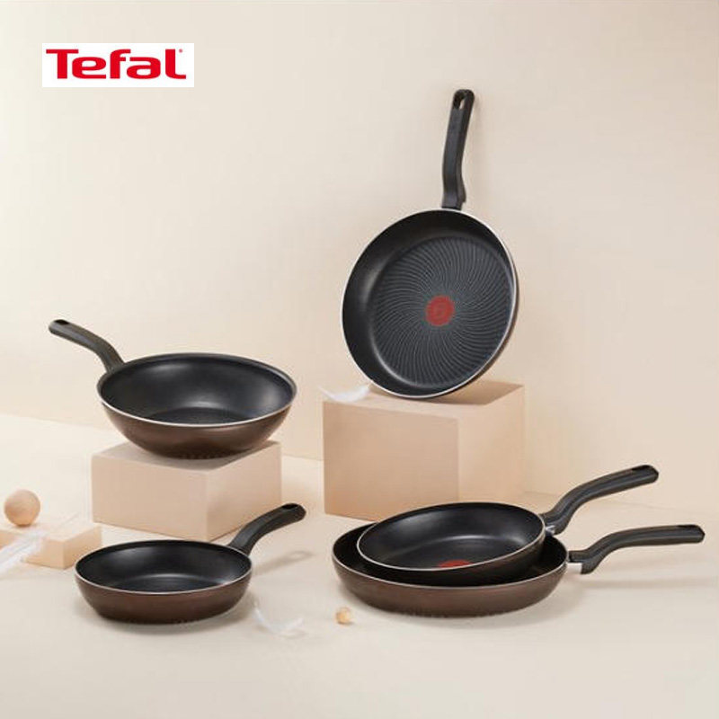 韩国原装进口正品直邮Tefal特福法国产不粘平底煎锅炒菜锅镀钛
