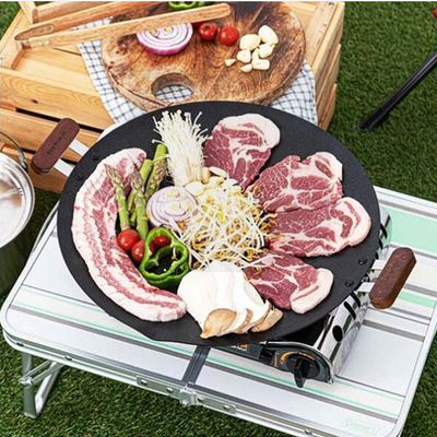 韩国原装进口正品Queensense 烤肉盘烤盘烧烤盘露营家用烤盘