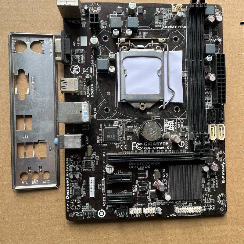 议价技嘉h81m-s1主板,主板,使用一切正常,带挡板,还有