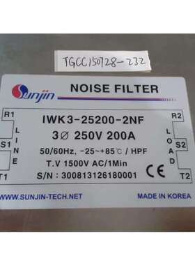 议价SUNJIN 滤波器IWK3-25200-2NF 250V