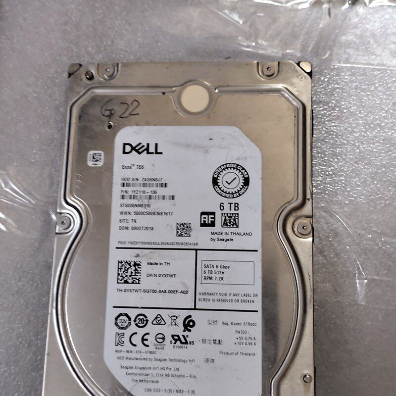 议价坏的,戴尔6TB企业级硬盘,型号SAS. ST6000N