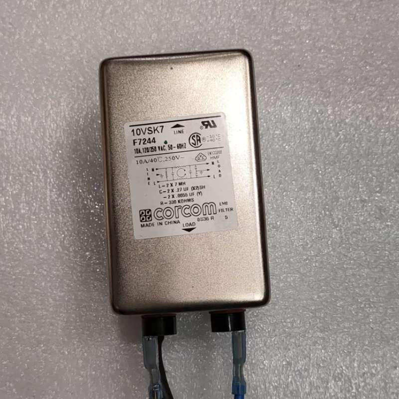 议价CORCOM 10VSK7 F7244 250V 10A单相过滤器 电源线滤波器模块