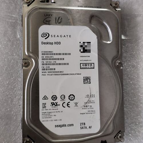 议价坏的，希捷2TB机械硬盘，型号ST2000DM001，3.5