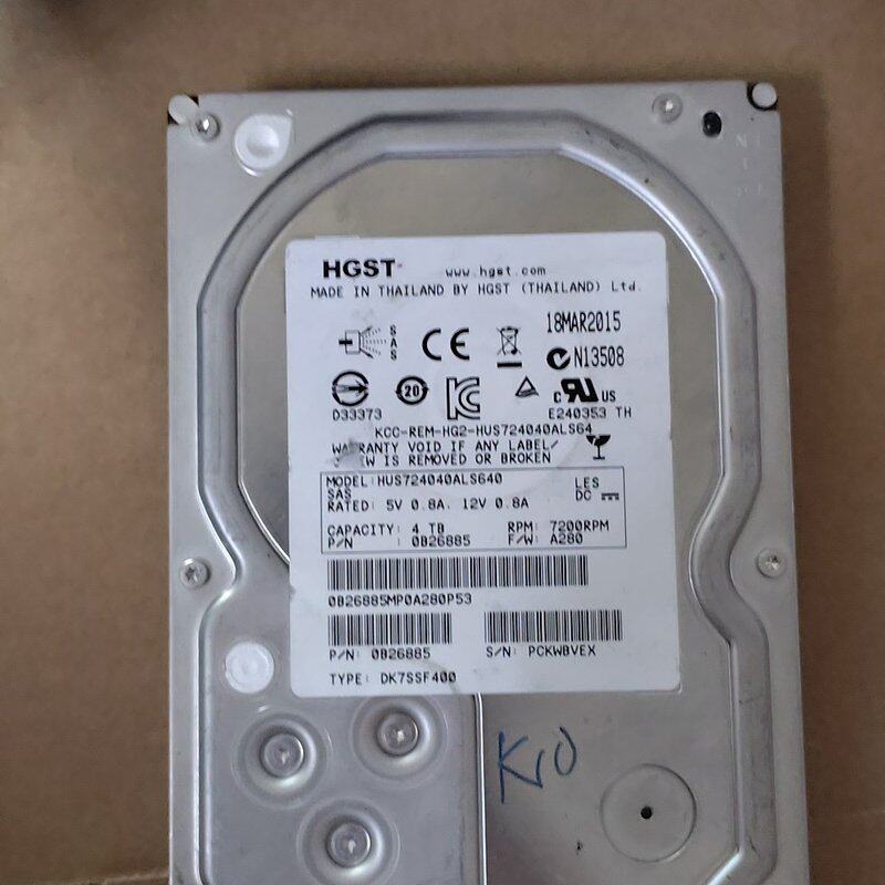 议价HGST 4TB 3.5寸SAS企业级硬盘,型号HUS724