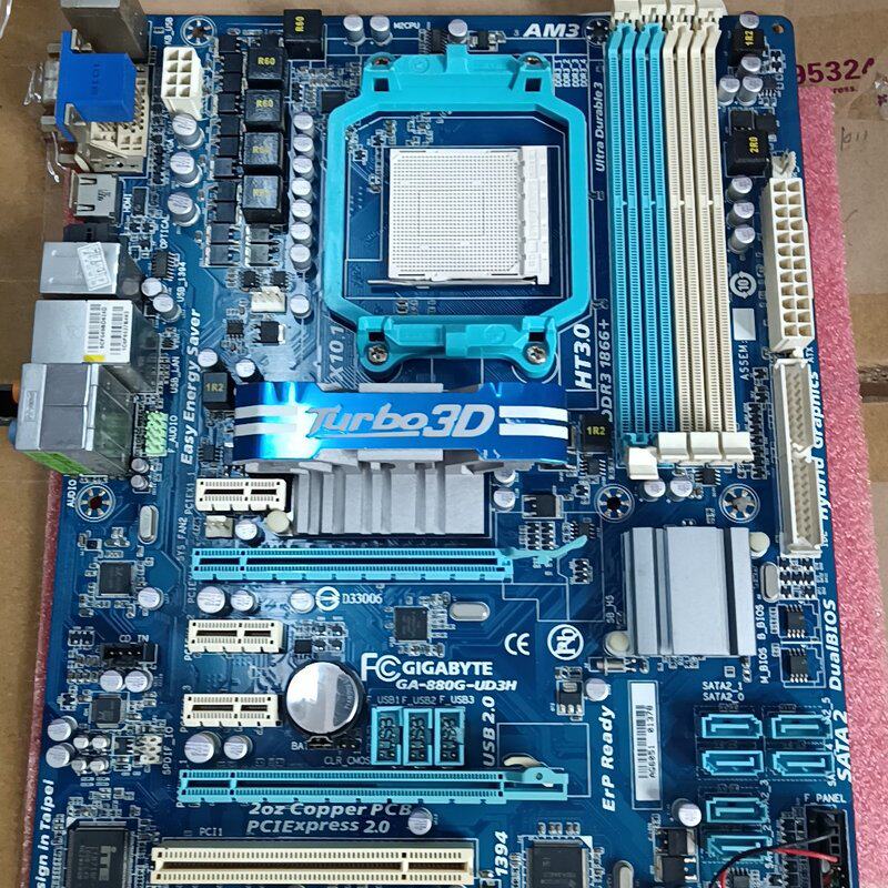 议价技嘉主板GA-880G-UD3H集显大板AM3接口DDR3全