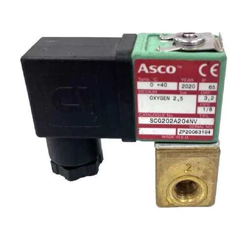 议价 SCG202A204NV 2/2 NC G1/8 氧气服务电磁阀 24V 直流 2.5 巴