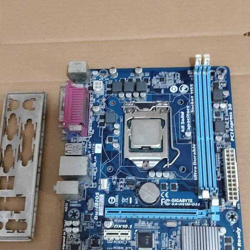 议价技嘉GA-H61M-DS2主板套装，带G双核处理器，1155
