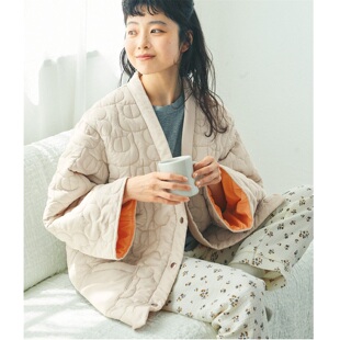 棉服女新款 外贸日单家居服 猫部夏日友人账猫老师四叶草绗缝有大码