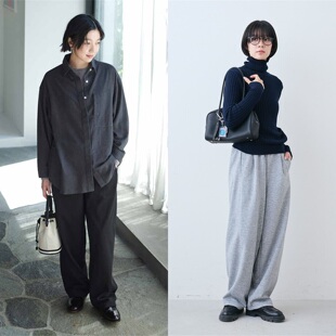 外贸日单女裤 阔腿裤 加绒保暖休闲宽松显瘦曲线立体有大码 新款 冬季