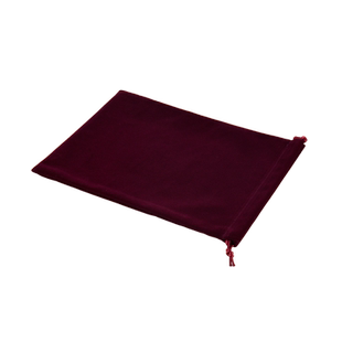 可定制印刷logo酒红色绒布束口袋衣物整理袋抽绳布袋内衣收纳袋