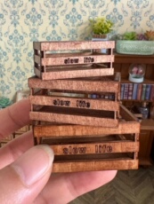 bjd场景道具娃屋 微缩迷你小木框收纳箱盲盒doll house娃娃屋场景摆件仿真bjd小布