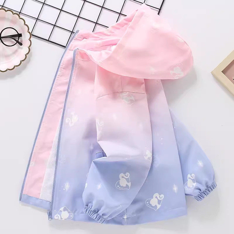 女童中童韩版休闲渐变色冲锋衣外套户外春秋季时尚百搭现货,童装/婴儿装/亲子装,儿童冲锋衣,淘宝优惠券,粉丝福利购,淘宝优惠卷