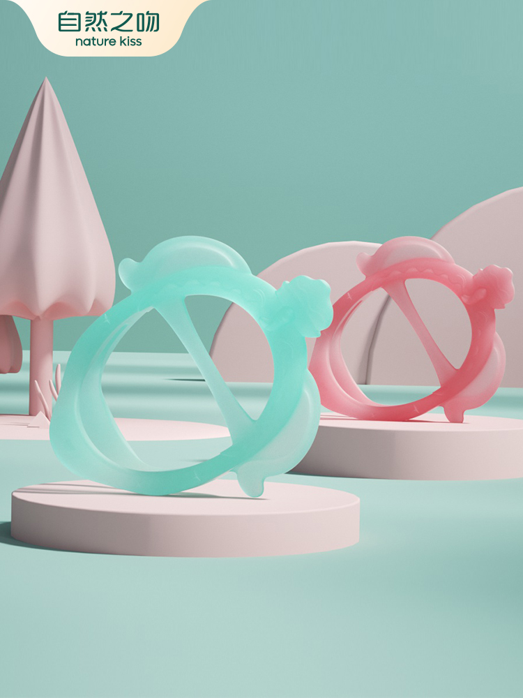 Cartoon tooth fixer bracelet Baby anti-eating hand artifact Baby bite Le ring eat finger anti-off silicone can be boiled