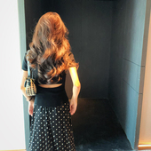 bigyu黑色U领修身 正肩显瘦设计感后背开口上衣 新款 冰丝针织衫 夏季