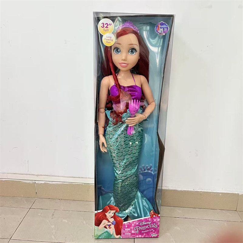 正版迪士尼公主娃娃 小美人鱼/长发公主 超大号可动关节儿童玩具