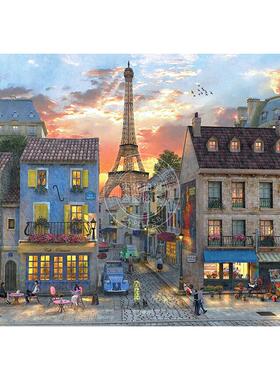 巴黎之夜 1000片拼图 文创周边 Peter Pauper Press 英文原版 Puzzle Evening in Paris