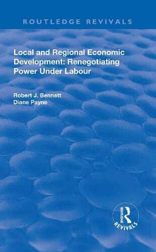 预售 按需印刷 Local and Regional Economic Development: Renegotiating Power Under Labour