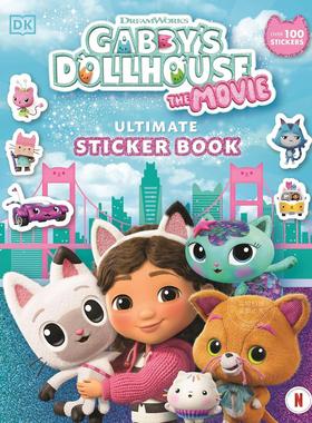 预售 盖比的娃娃屋贴纸书 儿童互动游戏书 DK出版社 英文原版 Gabby's Dollhouse Ultimate Sticker Book 3-5岁