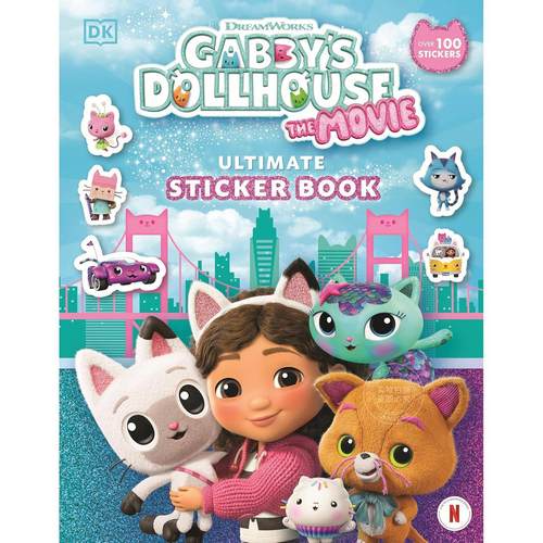 现货 盖比的娃娃屋贴纸书 儿童互动游戏书 DK出版社 英文原版 Gabby's Dollhouse Ultimate Sticker Book 3-5岁