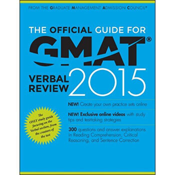 现货 进口原版 The Official Guide for GMAT Verbal Review 2015