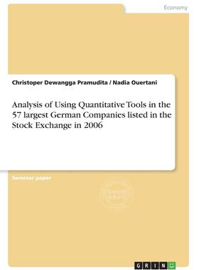 预售 按需印刷 Analysis of Using Quantitative Tools in the 57 largest German Companies listed in the Stock Exchange