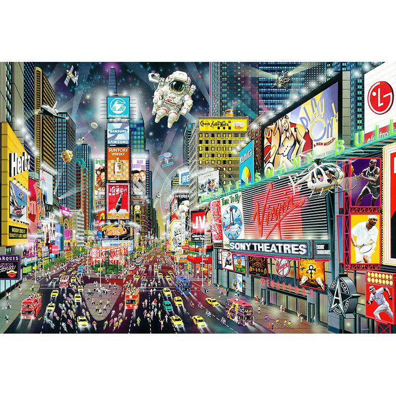 时代广场拼图1000片 文创周边 Peter Pauper Press 英文原版 Times Square Jigsaw Puzzle