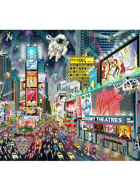 时代广场拼图1000片 文创周边 Peter Pauper Press 英文原版  Times Square Jigsaw Puzzle