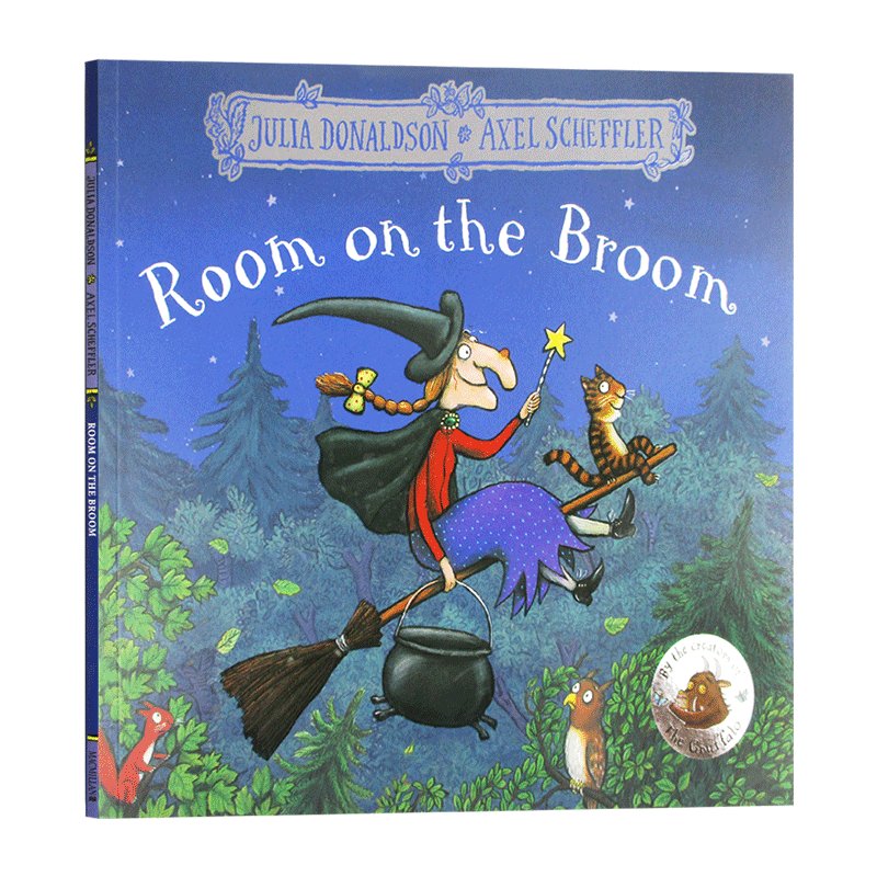 现货 英文原版绘本 Room on the Broom 女巫扫帚排排坐 英文版儿童英语启蒙故事书 全彩插图