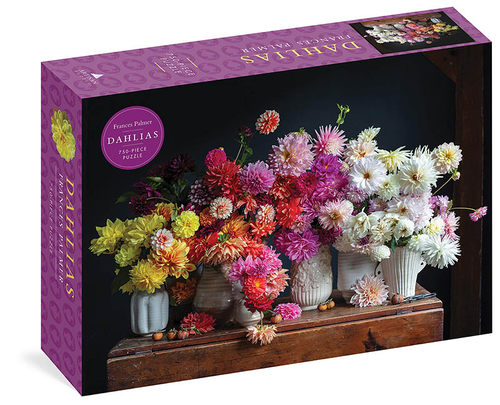 现货 大丽花 750片艺术拼图生日礼物 英文原版 Dahlias 750-Piece Puzzle