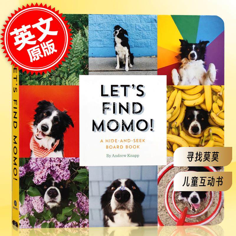 预售 英文原版 让我们找到莫莫 Let'S Find Momo 寻找莫莫 狗狗摄影书 儿童互动游戏学习书 趣味学习书