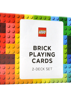 现货 LEGO乐高扑克牌 豪华2副套装 原装进口 LEGO Brick Playing Card 积木造型纸质扑克 乐高正版新款玩具 游戏纸牌创意礼物