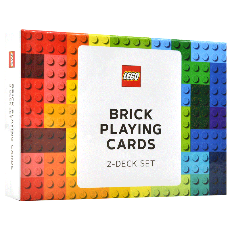 现货 LEGO乐高扑克牌 豪华2副套装 原装进口 LEGO Brick Playing Card 积木造型纸质扑克 乐高正版新款玩具 游戏纸牌创意礼物