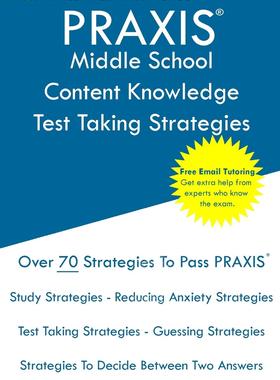 【预售 按需印刷】PRAXIS Middle School Content Knowledge - Test Taking Strategies