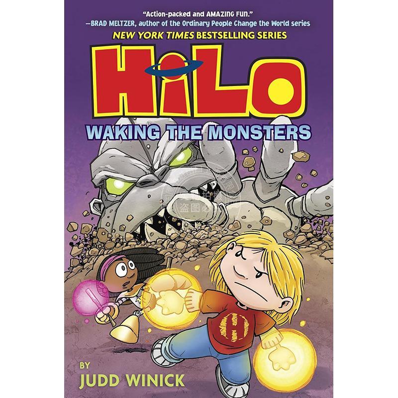 希罗系列第4册：唤醒怪物 儿童读物图画书 Judd Winick 英文原版 Hilo Book 4: Waking the Monsters 7-10岁