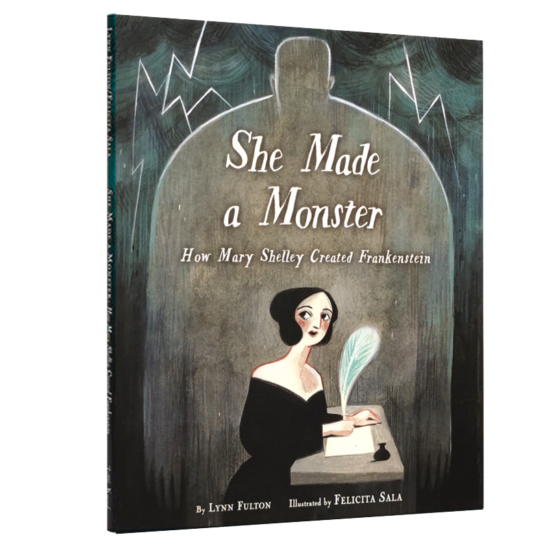 现货 She Made a Monster: How Mary Shelley Created Frankenstein 英文原版 她造了个科学怪人 进口儿童绘本故事书