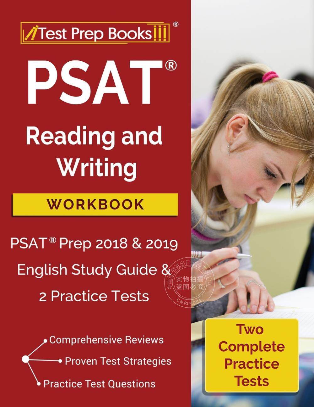 预售 按需印刷 PSAT Reading and Writing Workbook PSAT阅读和写作练习册:PSAT准备2018和2019英语学习指南和2个实践测试