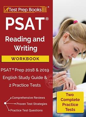 预售 按需印刷 PSAT Reading and Writing Workbook PSAT阅读和写作练习册:PSAT准备2018和2019英语学习指南和2个实践测试