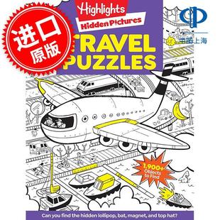 英文原版 儿童互动游戏书 Travel Puzzles 9岁 Highlights 旅行谜题