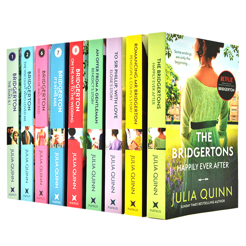 预售 布里奇顿名门韵事系列小说 9本套装 英文原版 Bridgerton Family Book Series 奈飞网剧 Julia Quinn 布里杰顿家族