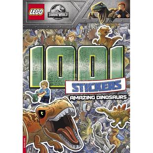 乐高侏罗纪世界贴纸书：神奇的恐龙 儿童互动绘本书 英文原版 Lego Jurassic World:1001 Stickers:Amazing Dinosaurs 5+岁