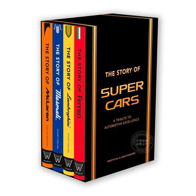 超跑故事礼盒套装：致敬四大汽车传奇 工业设计 英文原版 The Story of Supercars Gift Set