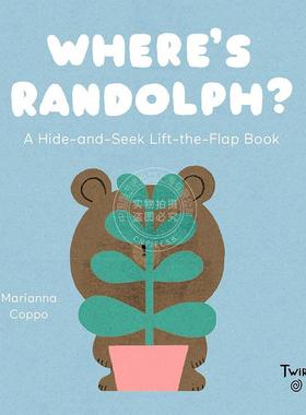 兰道夫在哪儿 Where's Randolph? 英文原版 儿童纸板翻翻书 0-3岁