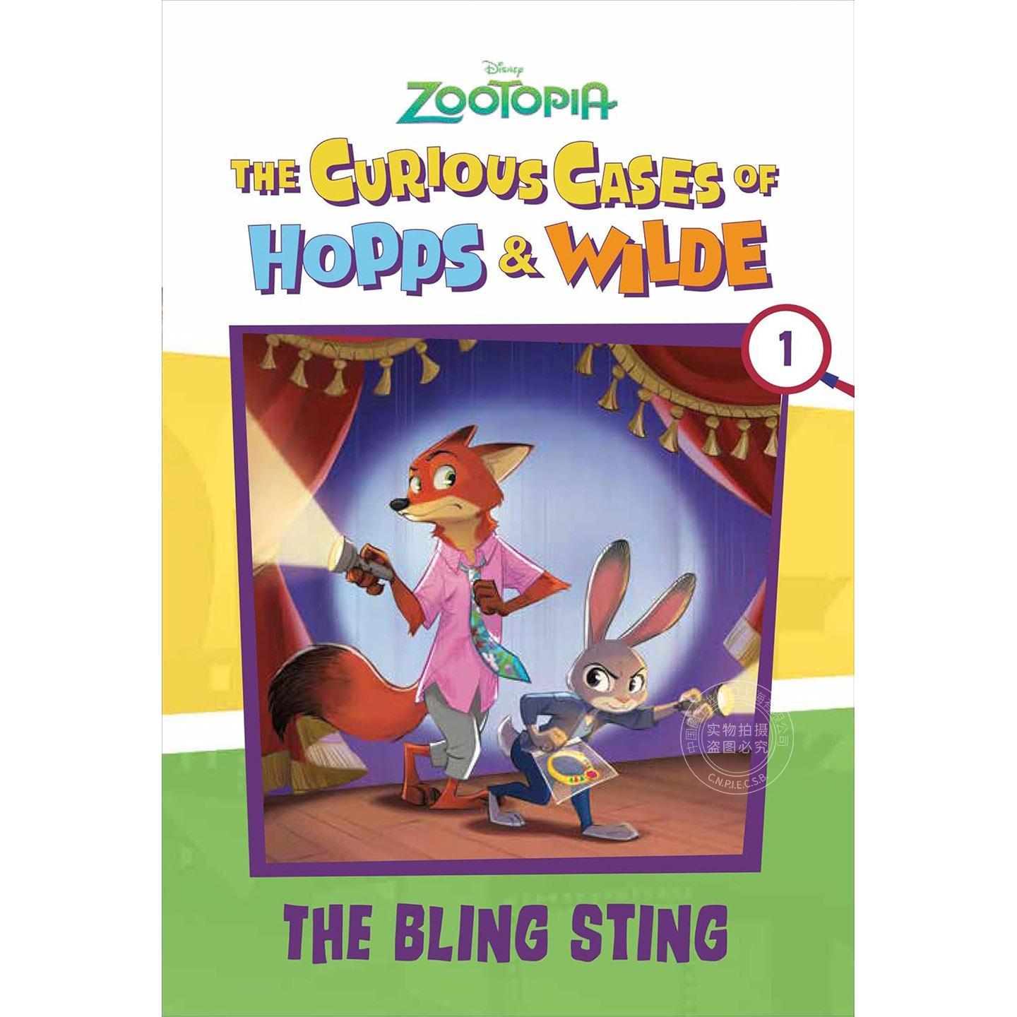 现货 迪士尼疯狂动物城：霍普斯与王尔德的好奇案件 闪亮骗局 英文原版 The Curious Cases of Hopps & Wilde: The Bling Sting 6-
