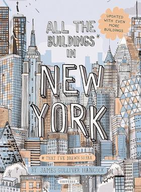 现货 迄今为止我画的建筑：纽约（增订版） 詹姆斯?格里夫?汉考克 James Gulliver Hancock 插画原画设定集  英文原版 All the Bui